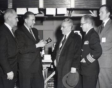 Jan Forman with his latest invention, the Orbitron.